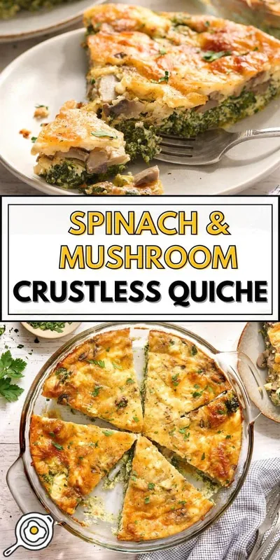 Bánh Quiche Không Vỏ với Nấm và Rau Bina: Bữa Sáng Ngon Lành