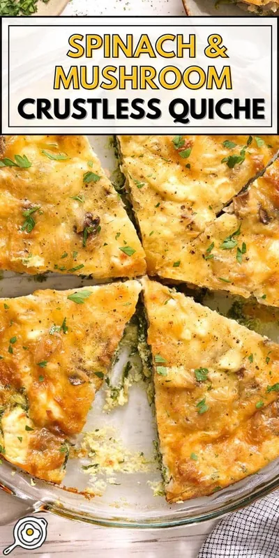Bánh Quiche Không Vỏ với Nấm và Rau Bina: Bữa Sáng Ngon Lành